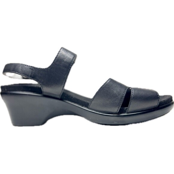 Umberto Raffini Women’s Nicolet Comfort Black Leather Upper Sandals Size EU 40‎ - Picture 1 of 15